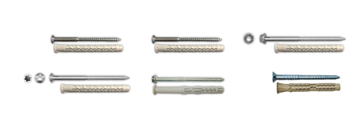 JNS Hammering and screwing Bossong nylon light anchors